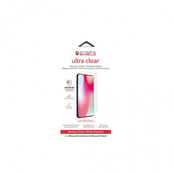 iPhone 6/6S/7/8/SE Skærmbeskytter Ultra Clear