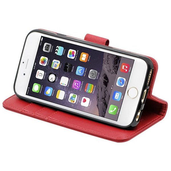 iPhone 6/6S Etui med Stativ Rød