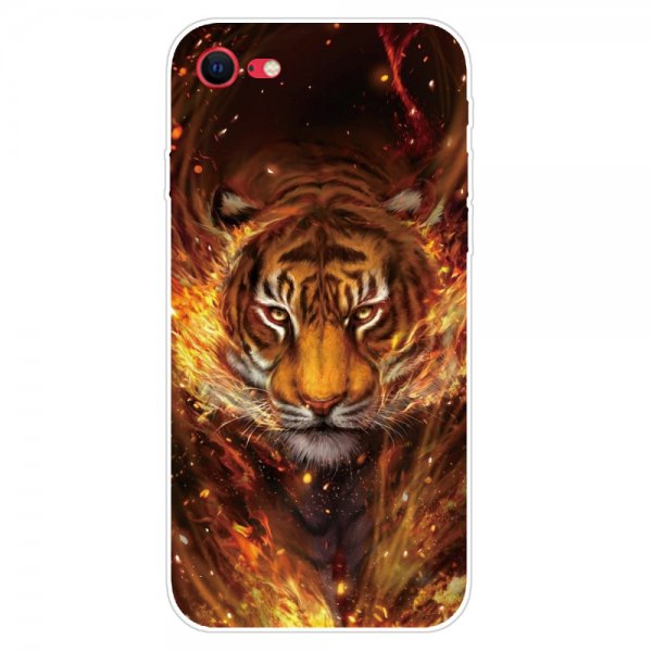 iPhone 7/8/SE Cover Motiv Ild Og Tiger
