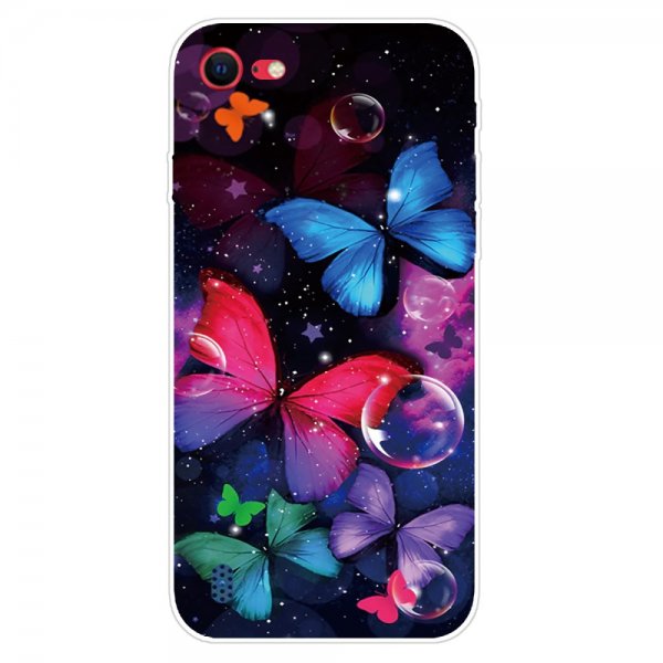 iPhone 7/8/SE Cover Motiv Farverig Sommerfugle