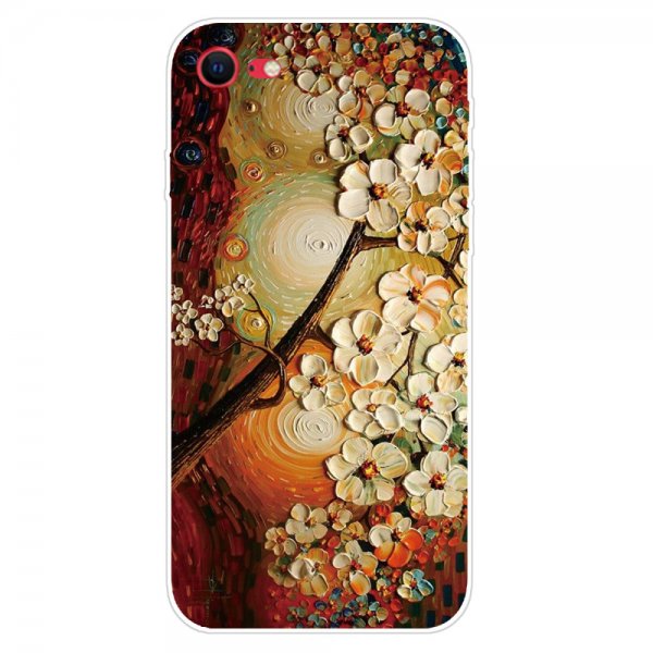 iPhone 7/8/SE Cover Motiv Hvid Blommor