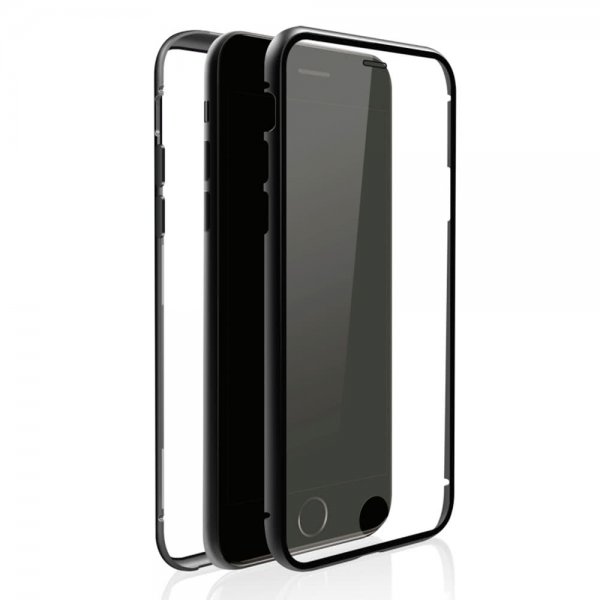 iPhone 7/8/SE Cover 360° Real Glass Case Sort Transparent