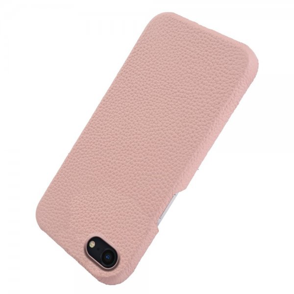 iPhone 7/8/SE Cover Ægte Læder MagSafe Lyserød