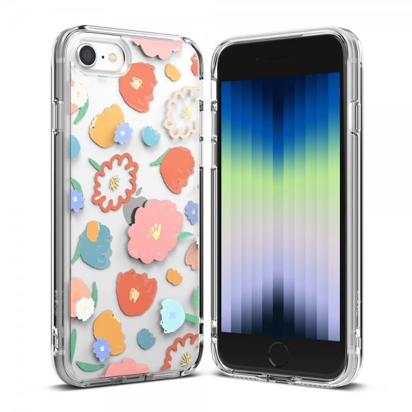 iPhone 7/8/SE Cover Fusion Edge Design Floral