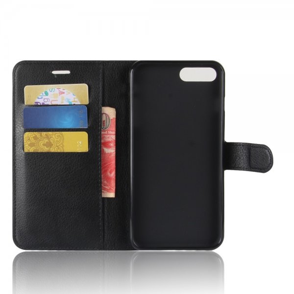 iPhone 7 Plus/iPhone 8 Plus Etui Litchi Sort