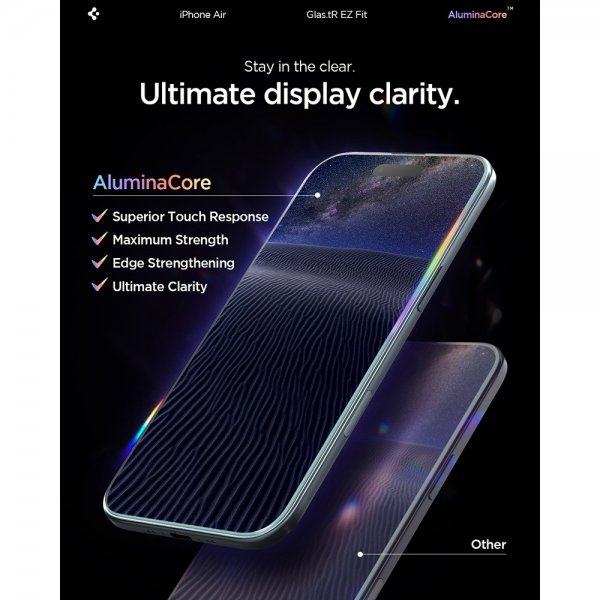 iPhone Air Skærmbeskytter GLAS.tR EZ Fit 2-pak