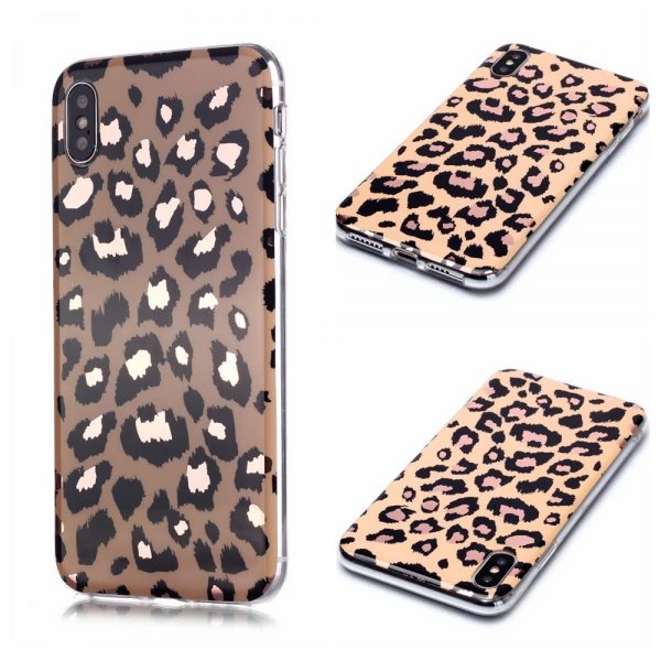 iPhone X/Xs Cover Leopardmønster