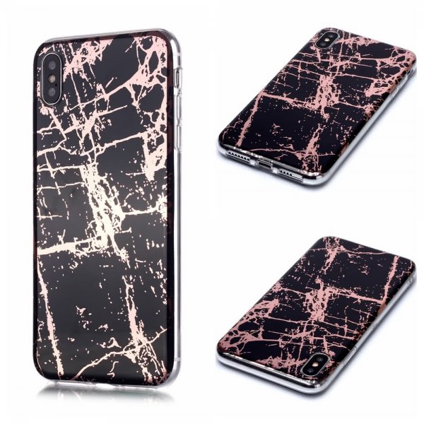 iPhone X/Xs Cover Marmor Sort