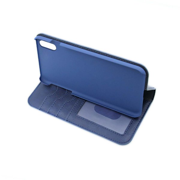iPhone Xs Max Etui Udfoldelig Kortholder Blå