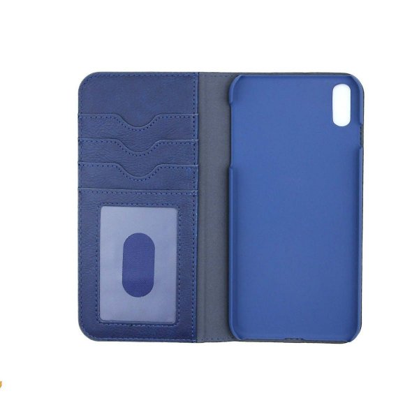 iPhone Xs Max Etui Udfoldelig Kortholder Blå