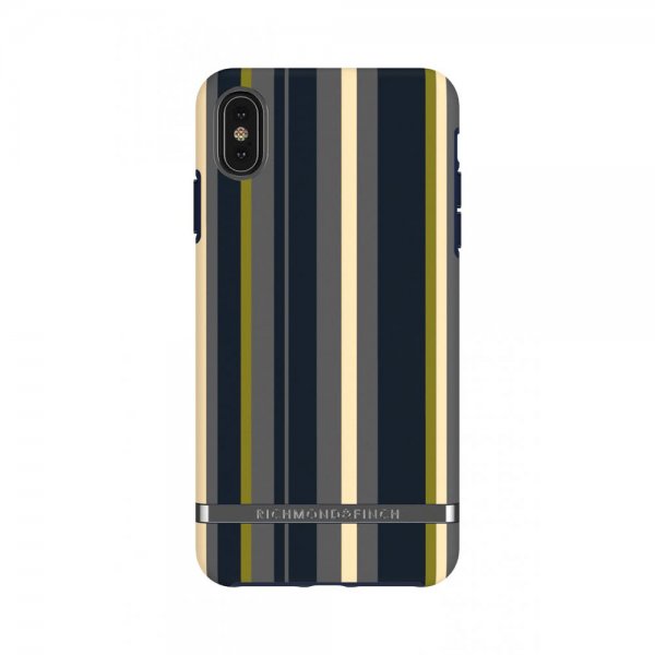 iPhone Xs Max Cover Navy Stripes
