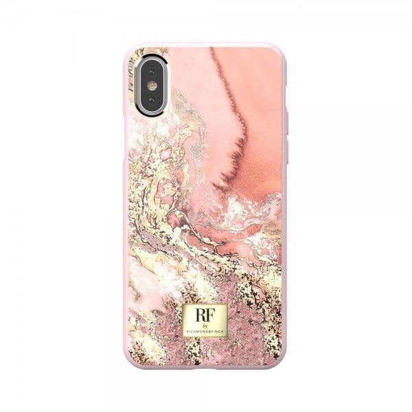 iPhone Xs Max Cover Pink Marble Gold