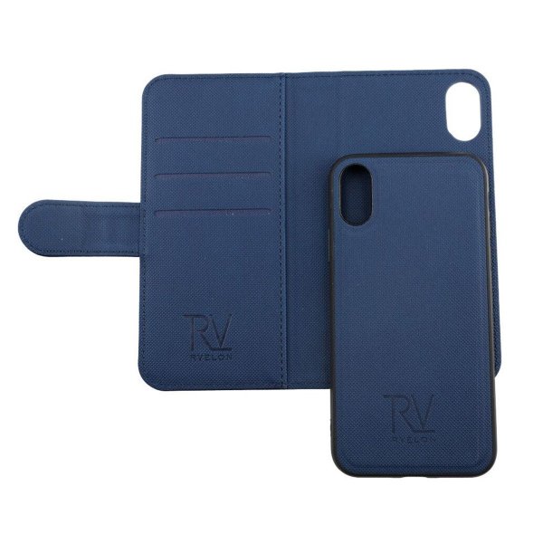 iPhone X/iPhone Xs Etui Detachable Wallet Case Blå
