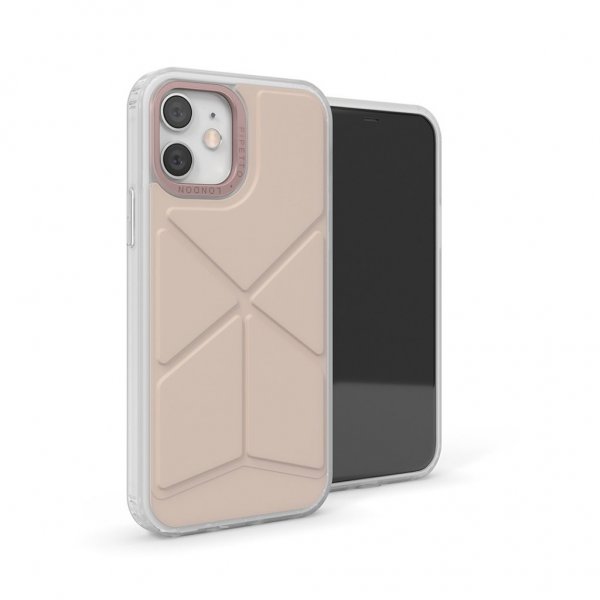 iPhone 12 Mini Skal Origami Snap Dusty Pink
