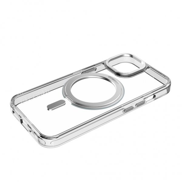 iPhone 15 Cover Recycled Plastic Transparant Loop Stand Back Cover Klar
