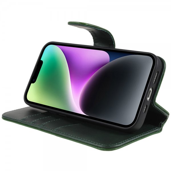 iPhone 14 Plus Etui Essential Leather Juniper Green