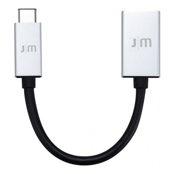 Adapter USB-C Til USB AluCable Sort Sølv