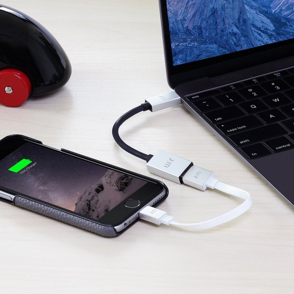 Adapter USB-C Til USB AluCable Sort Sølv