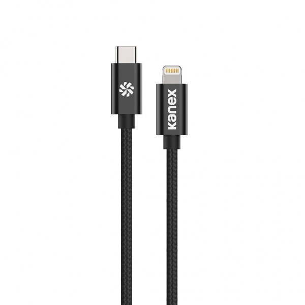 Durabraid USB-C till LightningKabel 1m Sort