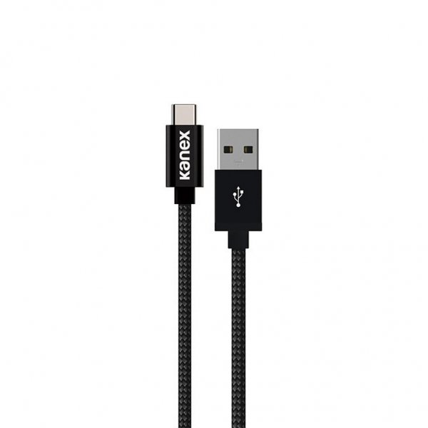 DuraBraid USB-C till USB-A Kabel 2 m Sort