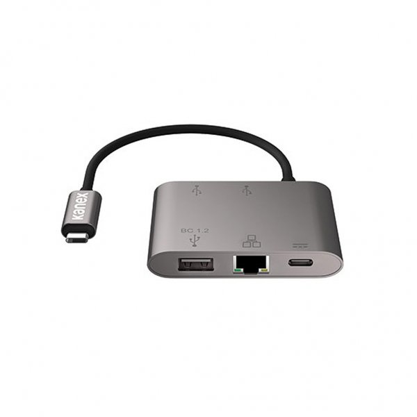 USB-C Gigabit Ethernet adapter med USB-C power pass through