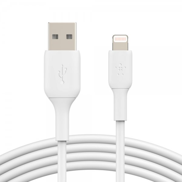 Kabel BOOST↑CHARGE Lightning till USB-A 1 meter Hvid