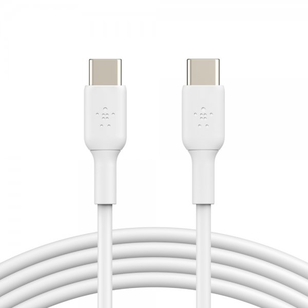 Kabel BOOST↑CHARGE USB-C till USB-C 2 meter Hvid