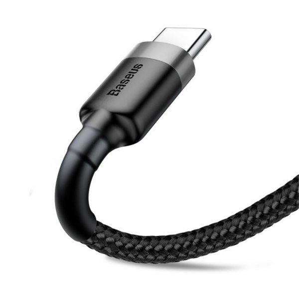 Kabel Cafule Cable USB-A/USB-C 3m Grå Sort