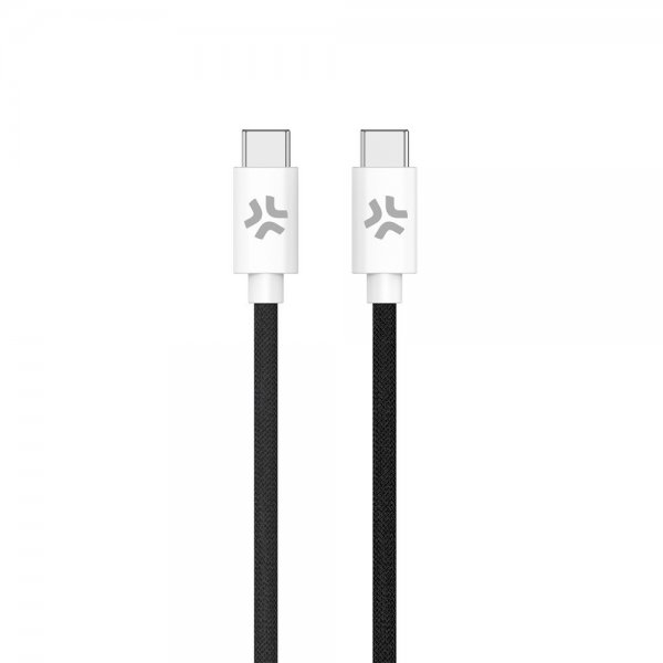 Kabel Cotton Braided USB-C/USB-C 1.5m Sort