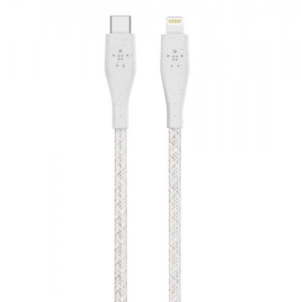 Kabel DuraTek Plus Lightning till USB-C 1.2 meter Hvid