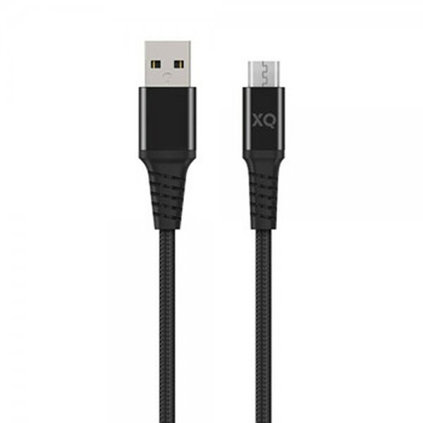 Kabel Flettet USB-A/Micro-USB 2m Sort