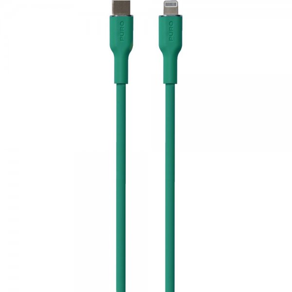 Kabel Soft Charge & Sync Cable USB-C/Lightning 1.5m Grøn