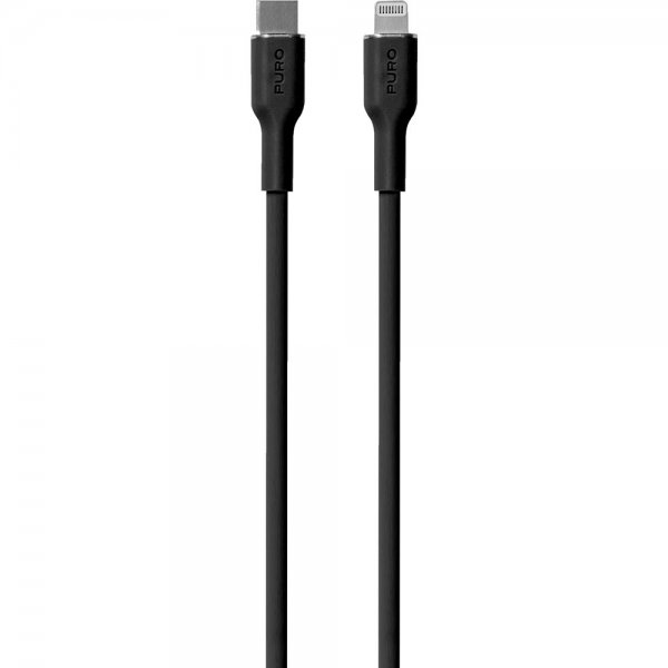 Kabel Soft Charge & Sync Cable USB-C/Lightning 1.5m Sort