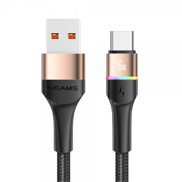 Kabel U76 LED USB-A/USB-C 1.2 m Guld