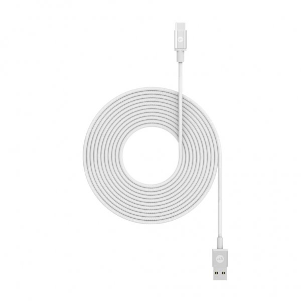 Kabel USB-A/USB-C 3m Hvid