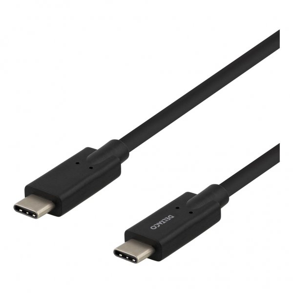 Kabel USB-C/USB-C 2m Sort