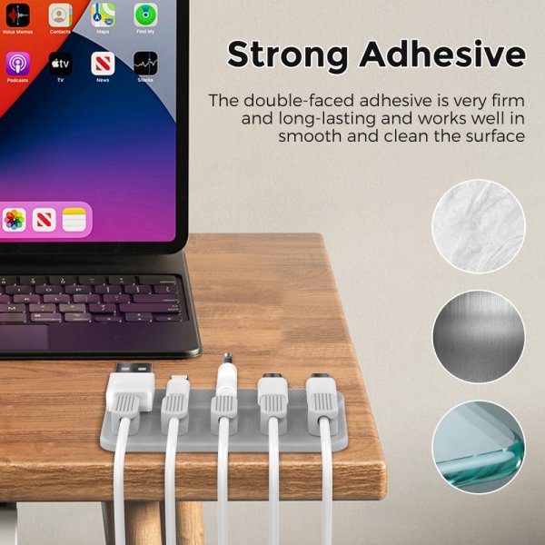 Kabelholder WG104 Magnetisk Grå