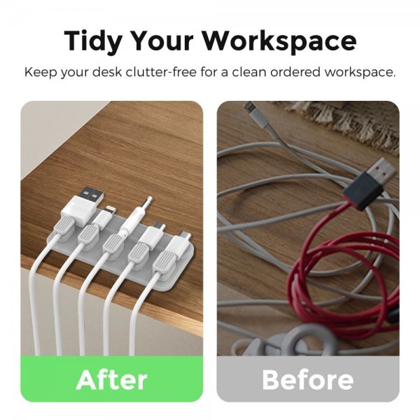 Kabelholder WG104 Magnetisk Grå