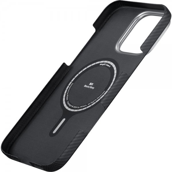 iPhone 16 Pro Max Cover Ultra-Slim Case MagSafe Black/Grey Twill