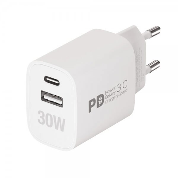 Oplader 30W Dual Super Fast PD Charger