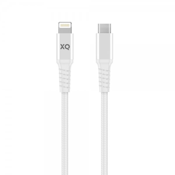 Lightning till USB-C Kabel Flätad Extra Stark 2 m Hvid