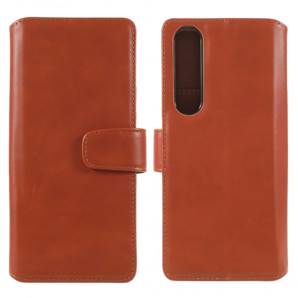 Sony Xperia 1 III Etui Essential Leather Maple Brown