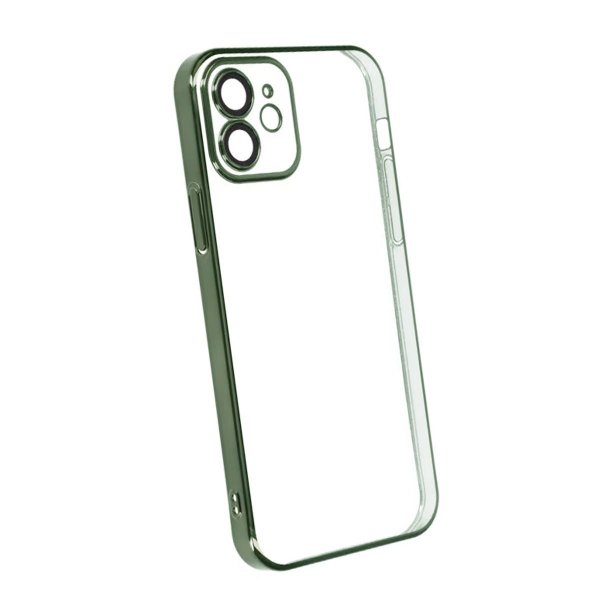 iPhone 11 Cover Glitter Transparent Stødabsorberende Grøn