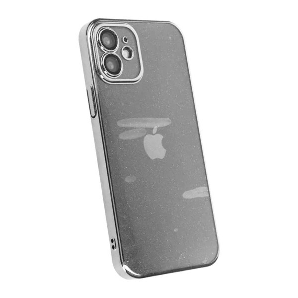 iPhone 11 Cover Glitter Transparent Stødabsorberende Sølv