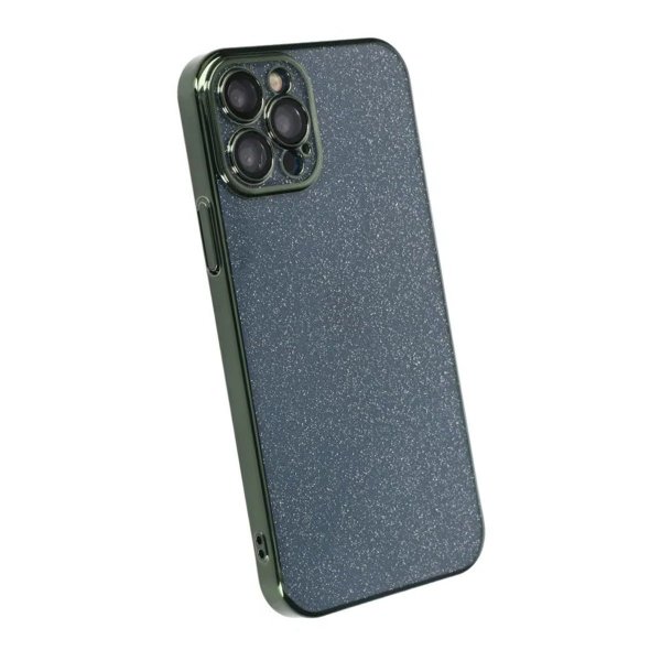 iPhone 12 Pro Cover Glitter Transparent Stødabsorberende Grøn