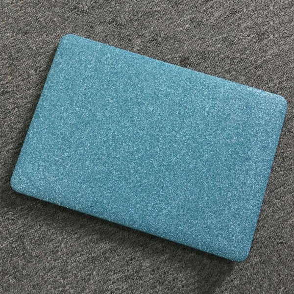 Macbook Air 13 (A1932. A2179) Cover Glitter Blå