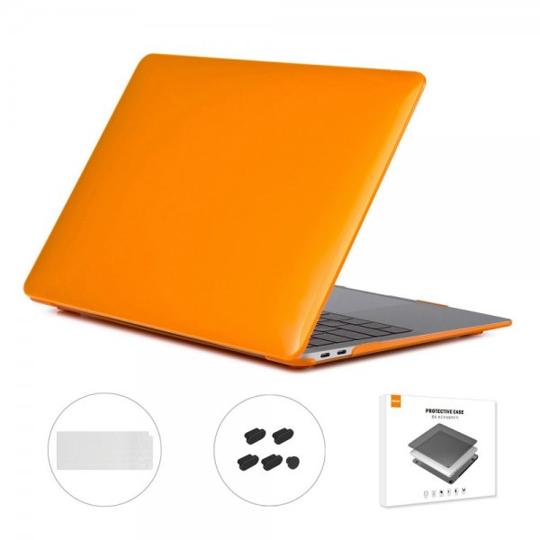 Macbook Air 13 (A1932. A2179. A2337) Cover Tastaturbeskyttelse Transparent Orange