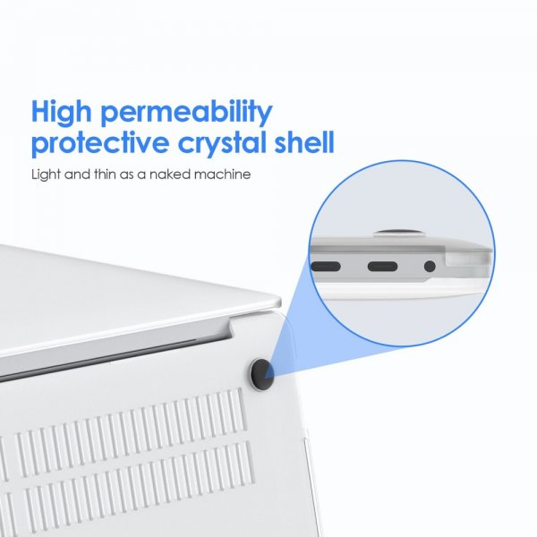 Macbook Air 15 M2 (A2941)/M3 (A3114) Cover Mat gennemsigtig Hvid