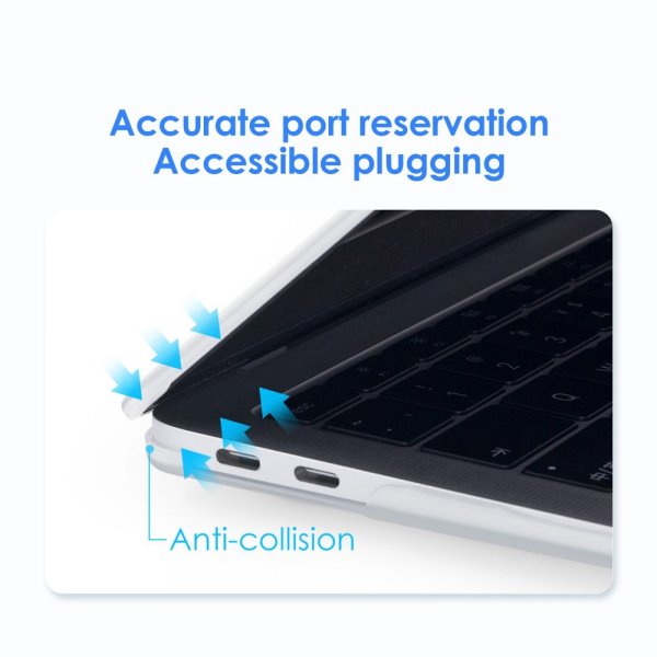 Macbook Air 15 M2 (A2941)/M3 (A3114) Cover Mat gennemsigtig Hvid