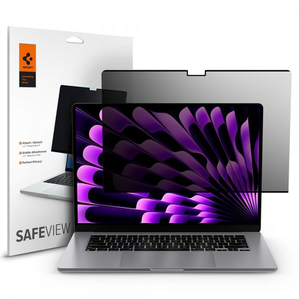 Macbook Air 15 M2 (A2941)/M3 (A3114) Skærmbeskytter Safe View Privacy